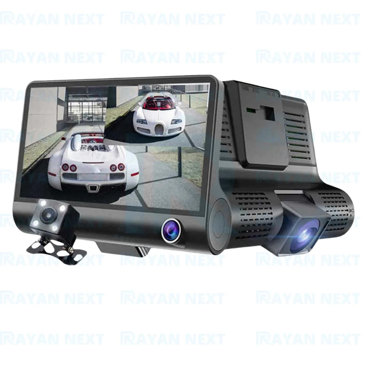 دوربین ثبت وقایع خودرو ۳ لنز مدل CARDVR | مانیتور ۴ اینچ — تصویر ۲