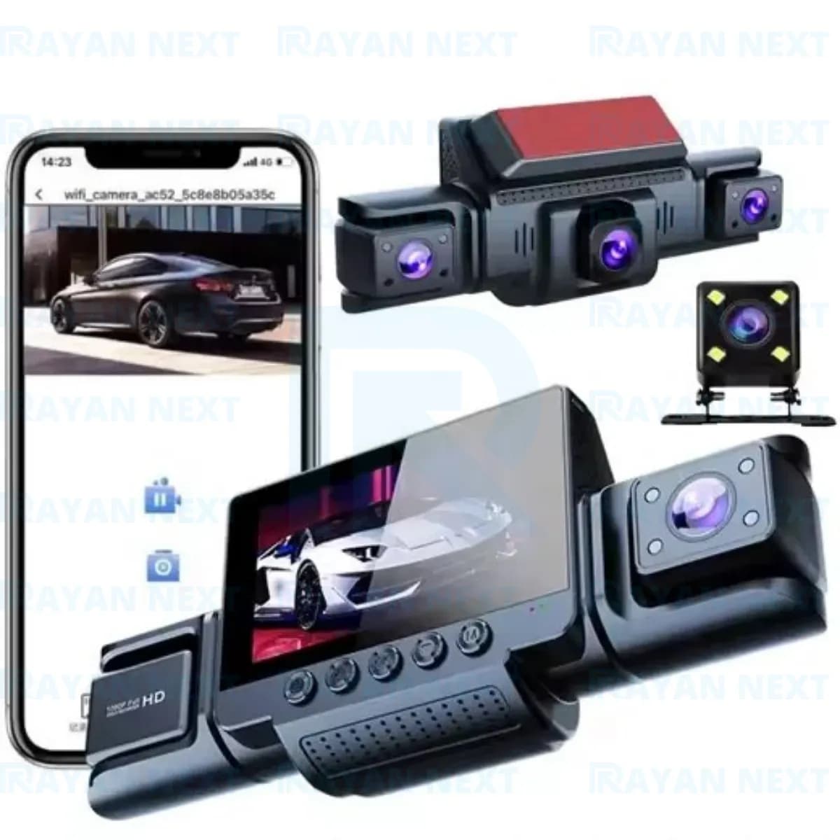 دوربین ثبت وقایع خودرو چهار لنز BlackBox مدل WDR