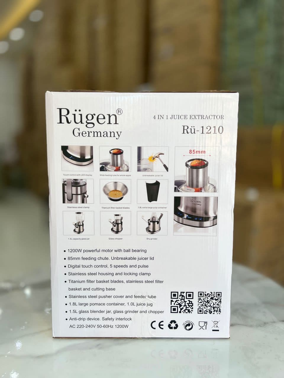آبمیوه گیری ۴ کاره روگن اصل مدل RU-1210 — تصویر ۷