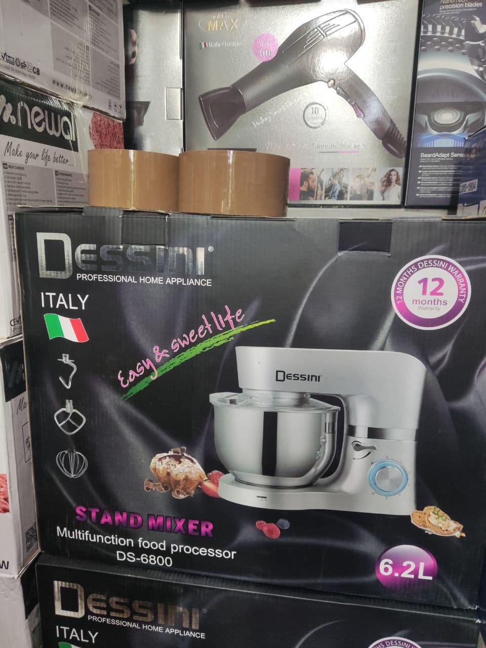 همزن صنعتی ۶/۲لیتری دسینی اصل مدل : DESSINI DS_6800 — تصویر ۴