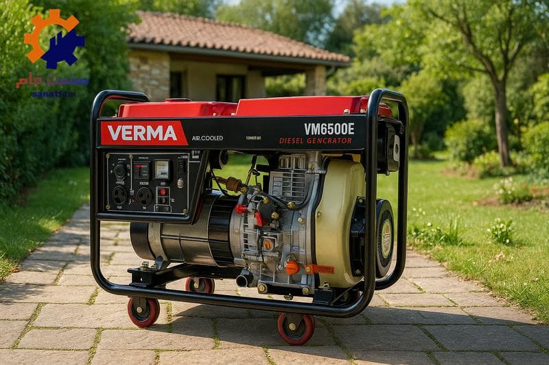 موتور برق دیزلی تک‌فاز 4.9 کیلوواتی ورما مدل VM6500 E