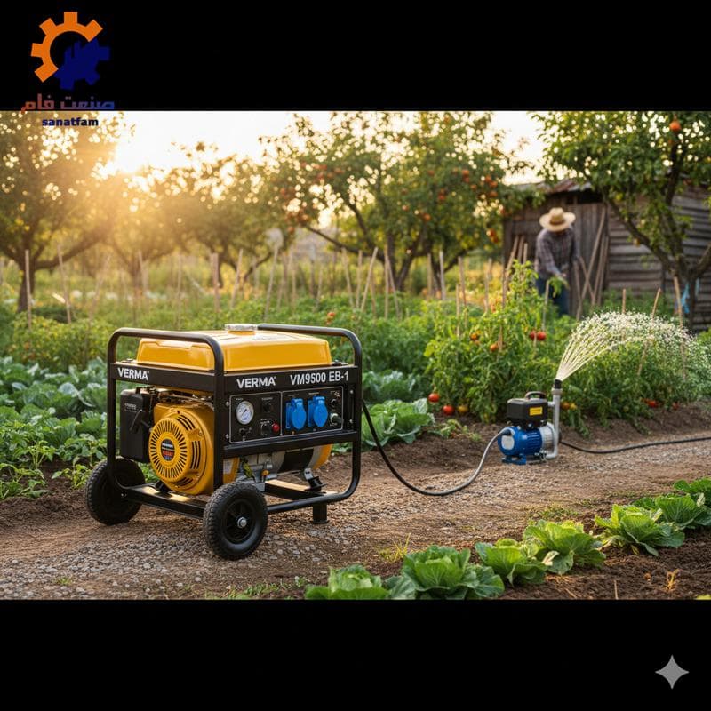 موتور برق دیزلی 7 کیلوواتی ورما مدل VM9500 EB-1