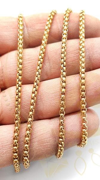 زنجیر ویتالی استیل طلایی4میل واحد0/5متری کد133 — تصویر ۲