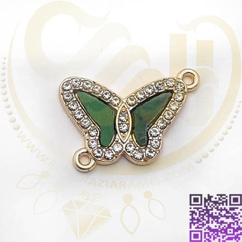 خرجکار پروانه نگین دار سبز کد274