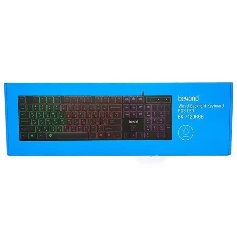 کیبورد باسیم بیاند BK-7120RGB با حروف فارسی — تصویر ۴