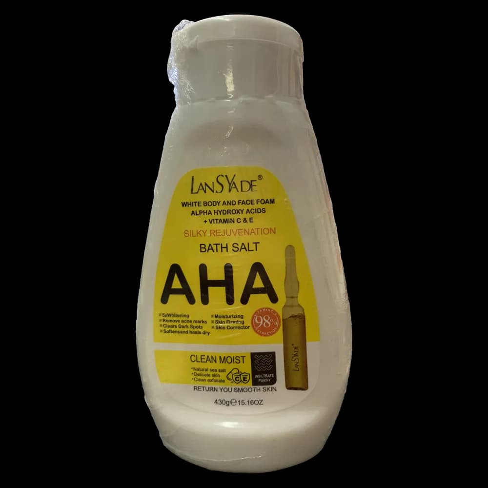 نمک و اسکراب بدن AHA لنسیاد 430 گرم | لایه بردار، روشن کننده و شفاف کننده پوست