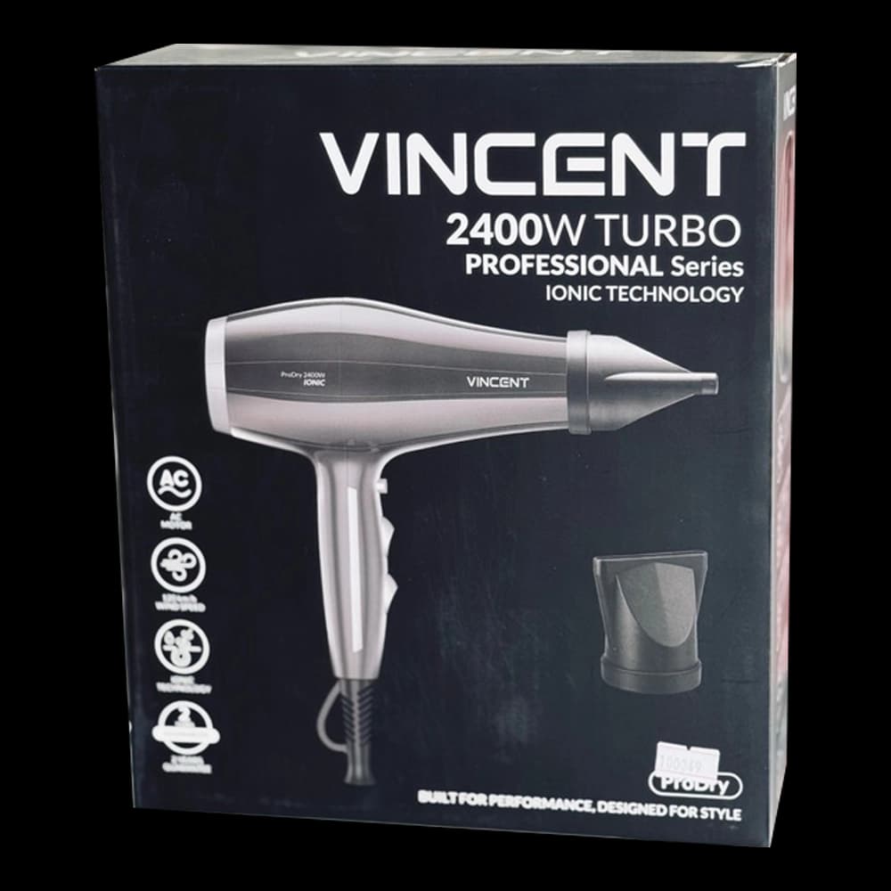 سشوار وینسنت Vincent 2400 وات حرفهای با موتور قدرتمند