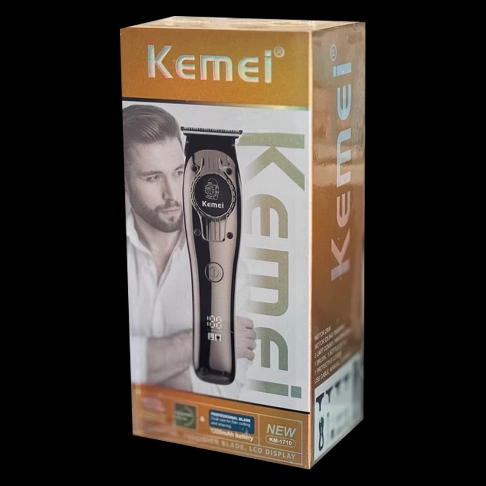 خط زن دو سرعته کیمی KEMEI مدل KM-1710 با نمایشگر دیجیتال و عملکرد حرفه‌ای