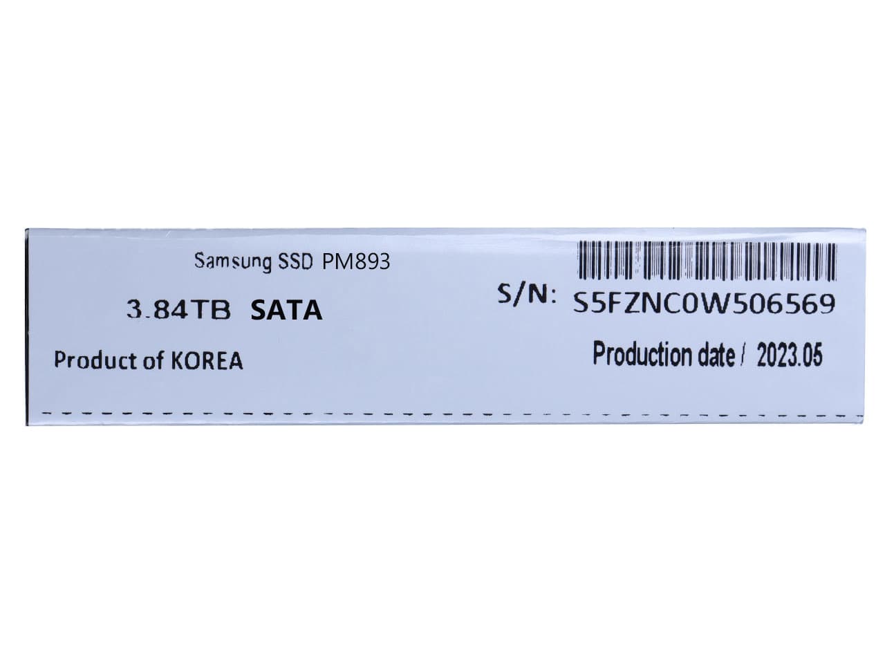 اس اس دی سرور سامسونگ مدل Samsung PM893 ظرفیت 3.84 ترابایت — تصویر ۷