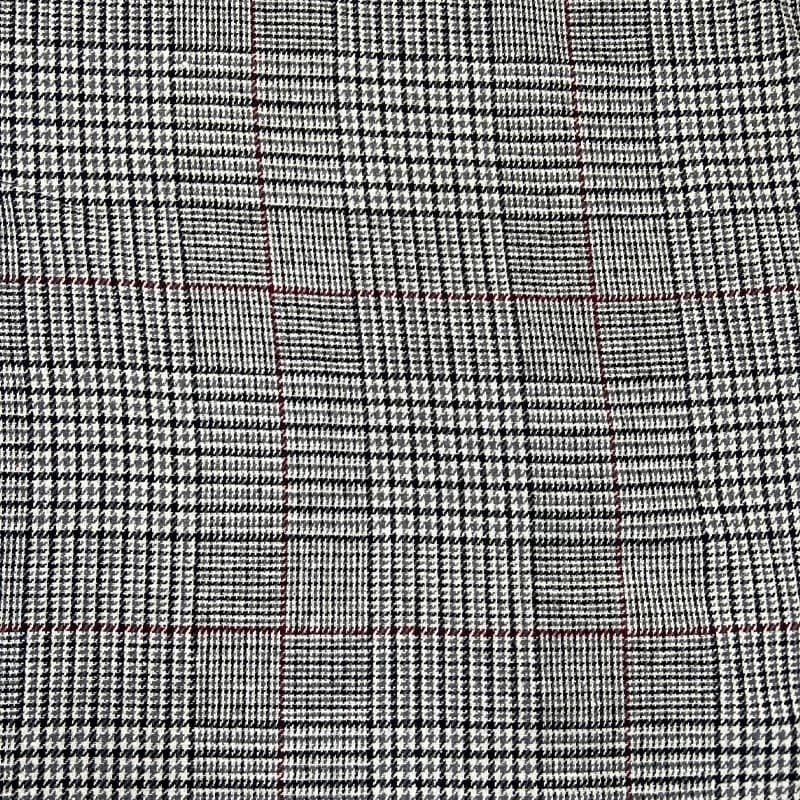 پارچه فوتر چهارخونه خاکستری پیچازی — تصویر ۴