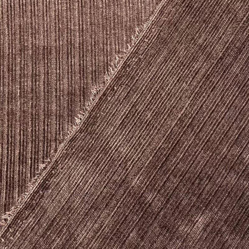 پارچه مخمل شانل دورو قهوه ای — تصویر ۳