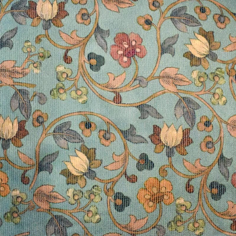 پارچه شانل چاپی طرح سبز — تصویر ۲