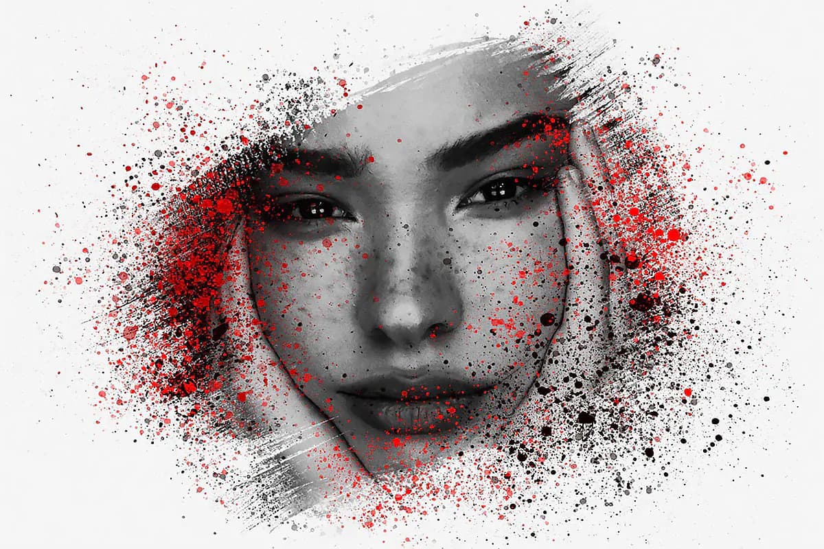 افکت لکه های رنگ پاشیده شده روی عکس — تصویر ۲