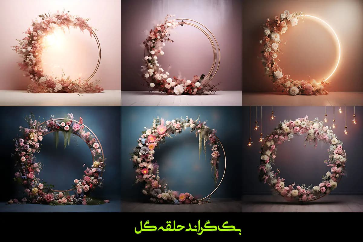 47 بک گراند حلقه گل های زیبا برای آتلیه — تصویر ۶