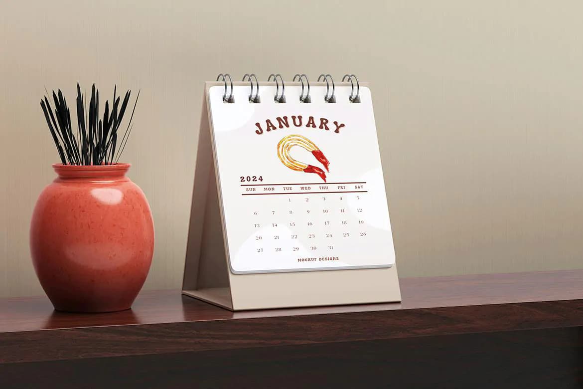 موکاپ تقویم رومیزی – 4 فایل — تصویر ۵