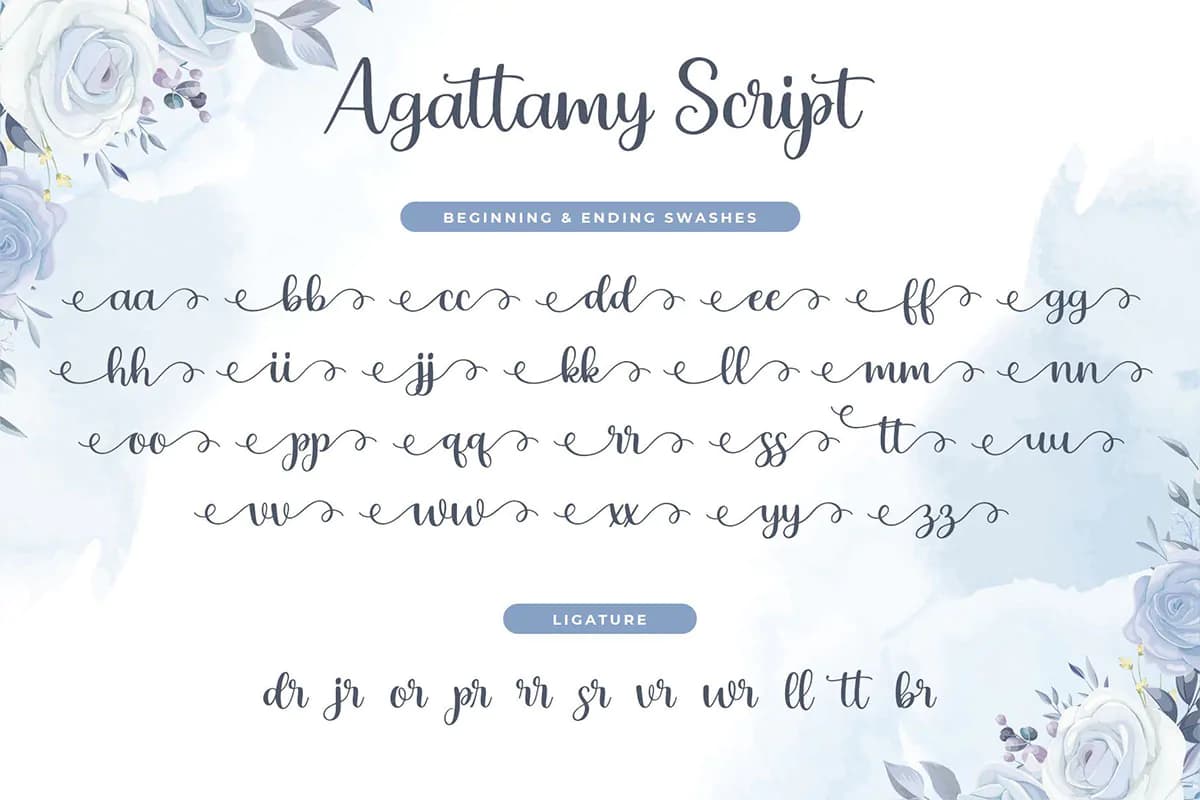 اسکریپت فونت Agattamy — تصویر ۵