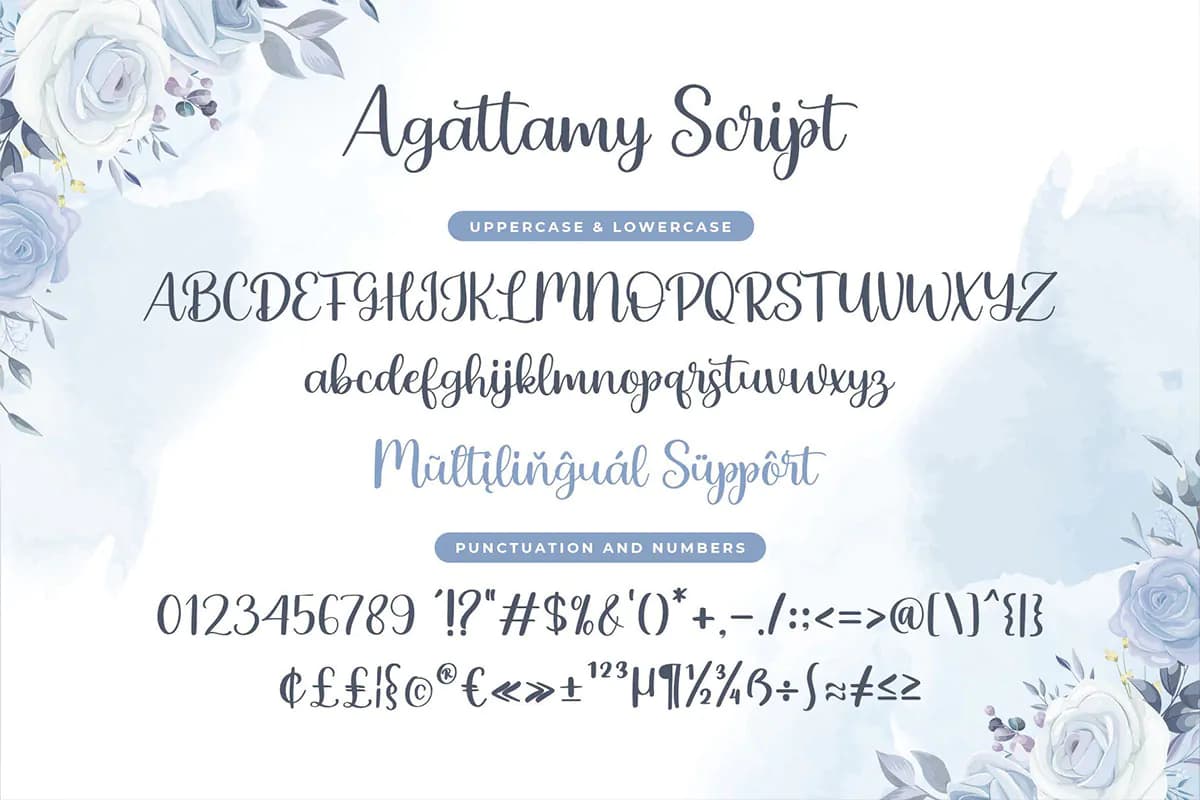 اسکریپت فونت Agattamy — تصویر ۴