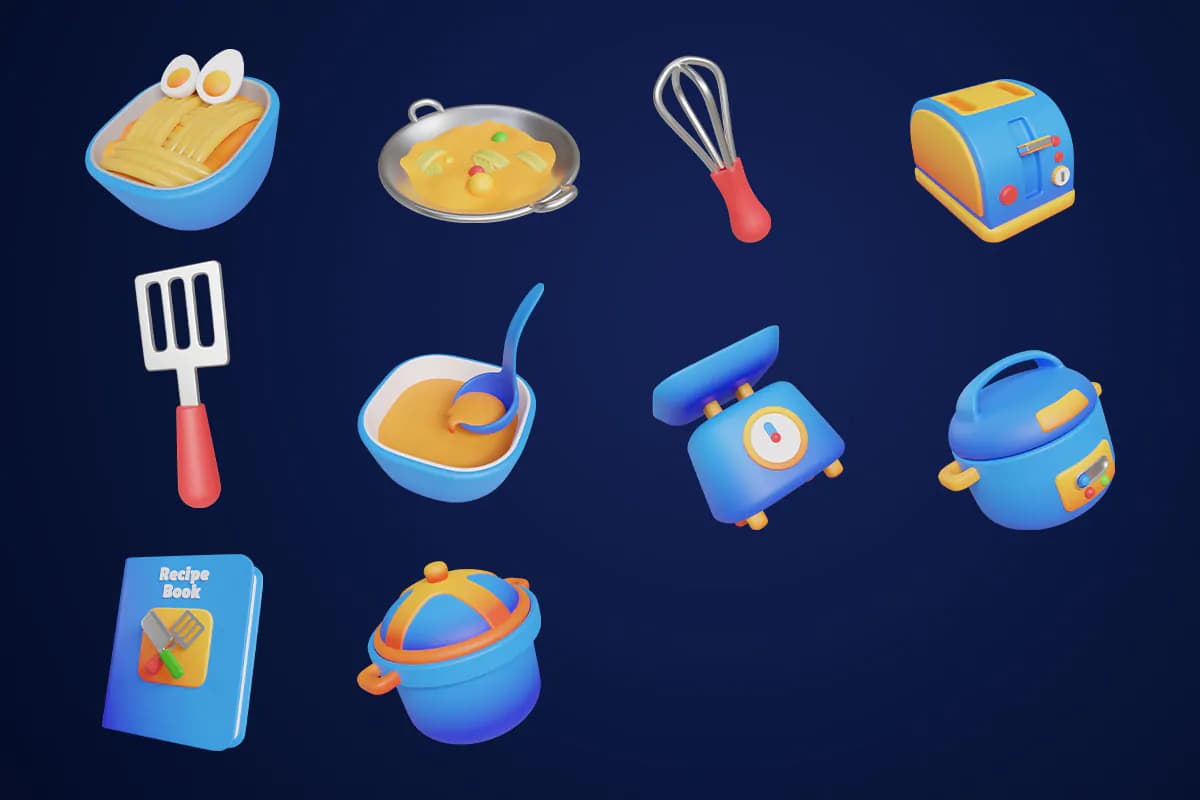 آیکون آشپزی 3D — تصویر ۴