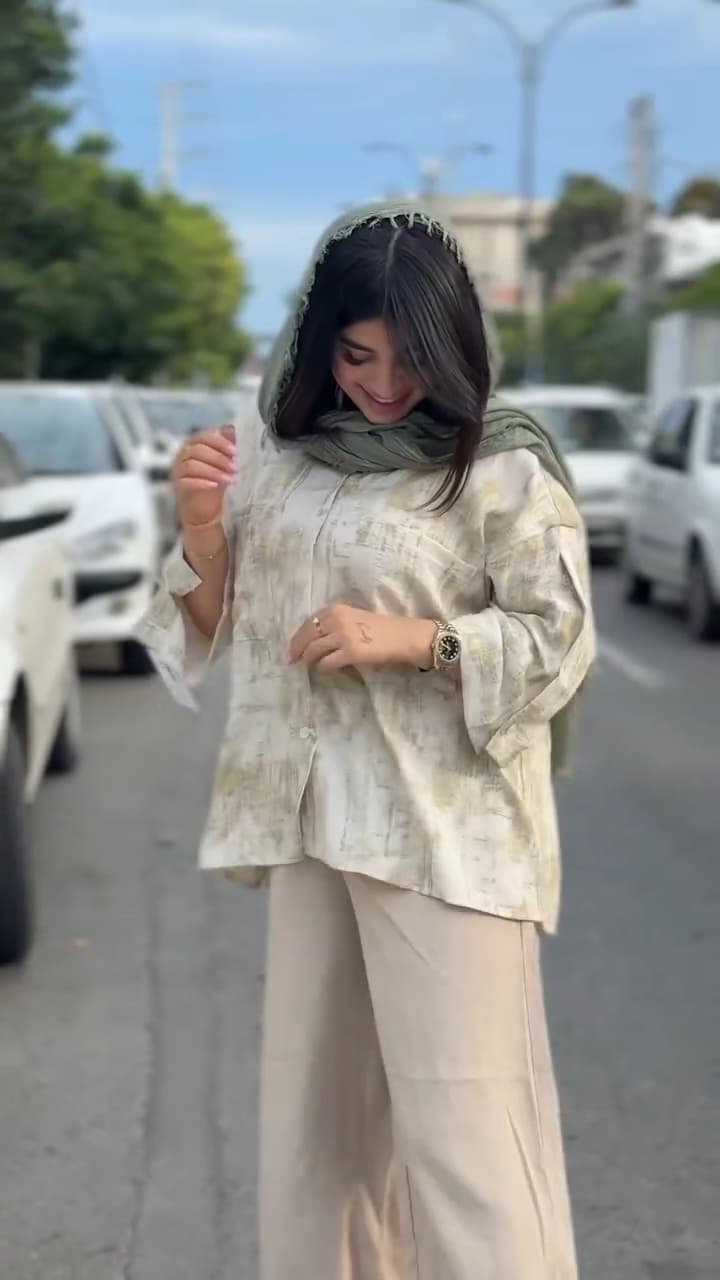 شومیز شلوار زنانه مدل باران — تصویر ۳