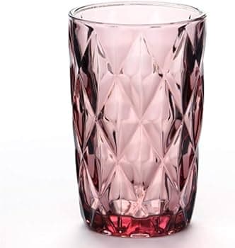 لیوان طرح لوزی 400 میل دلی DELIGLASS – ست 6 عددی صورتی — تصویر ۸