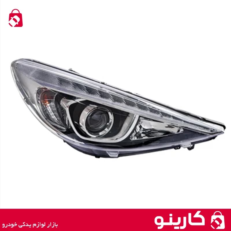 چراغ جلو پژو 207 مدرن سمت راست با لامپ