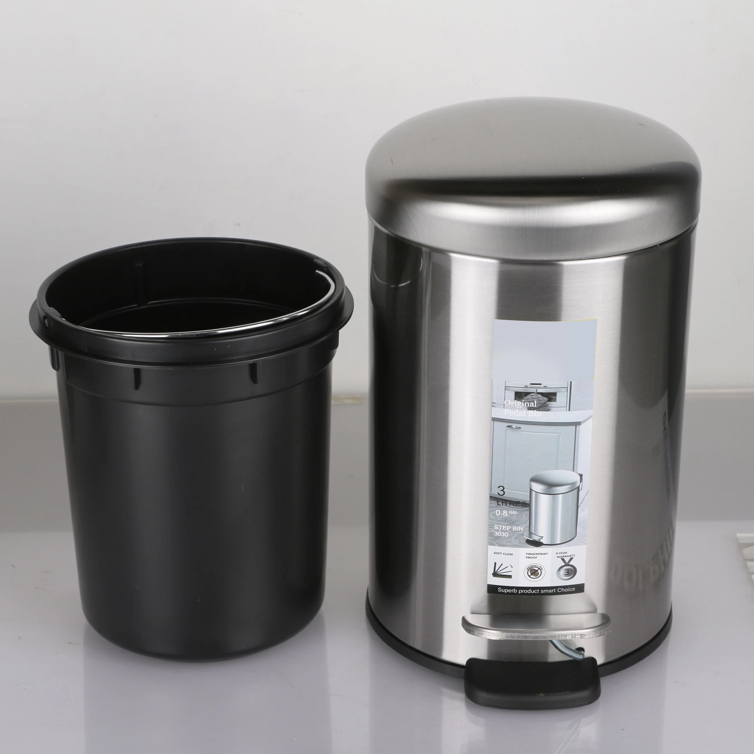 ست سطل زباله و فرچه دلفین مدل Pry-33-C — تصویر ۶
