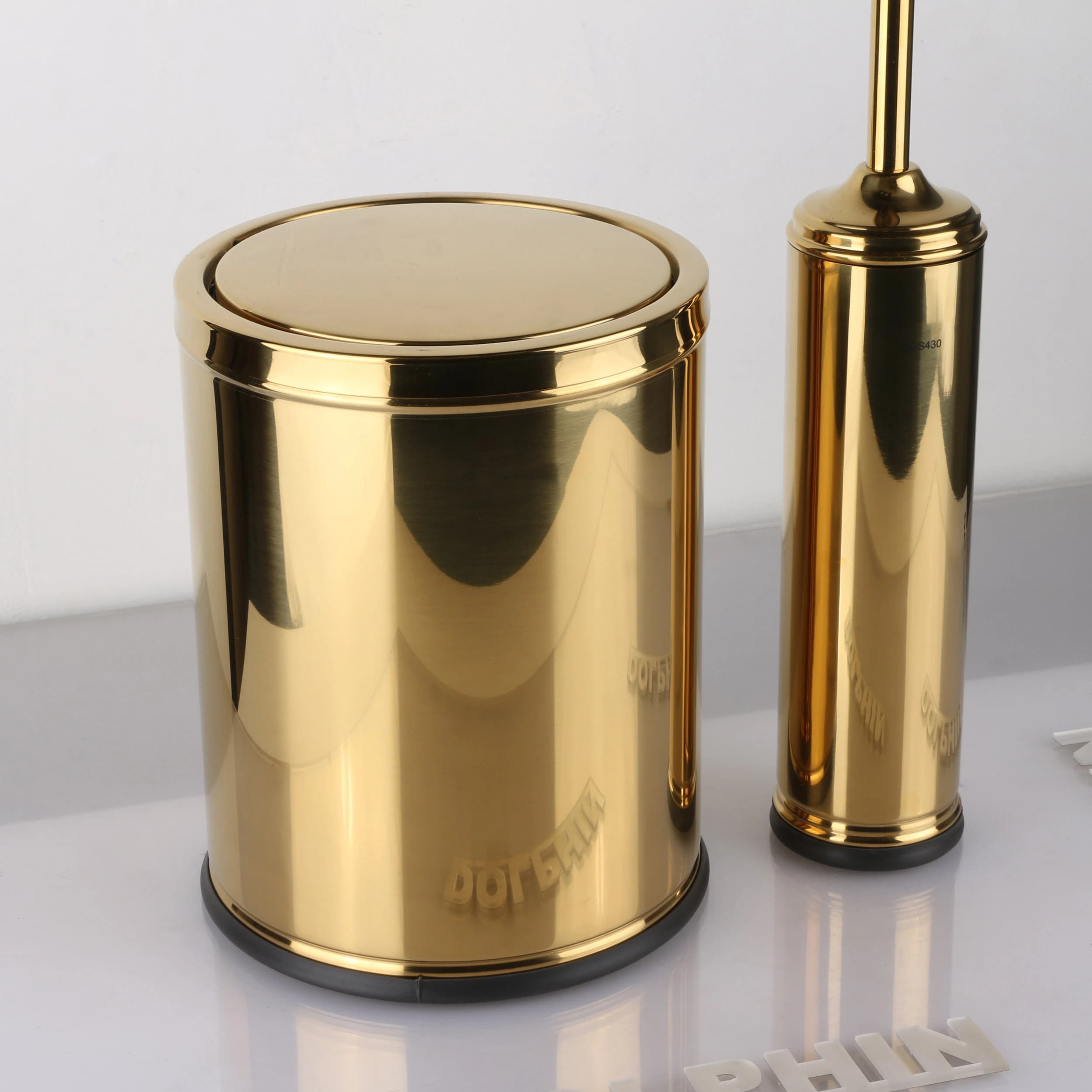 ست سطل زباله و فرچه دلفین مدل Pry-44-G — تصویر ۲
