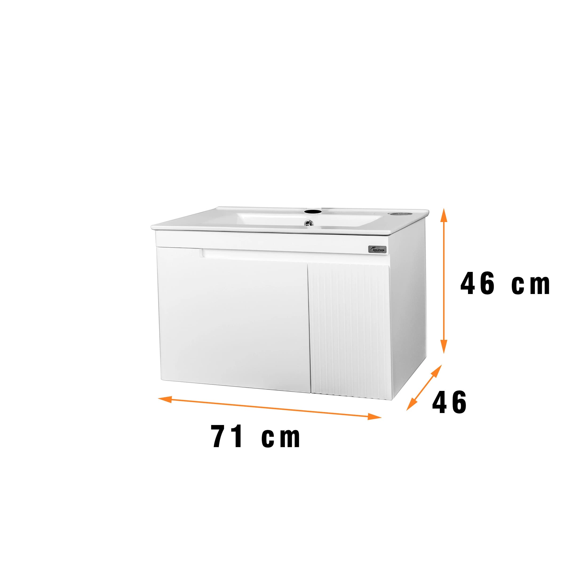 ست کابینت و روشویی دلفین مدل 7046 به همراه آینه — تصویر ۲