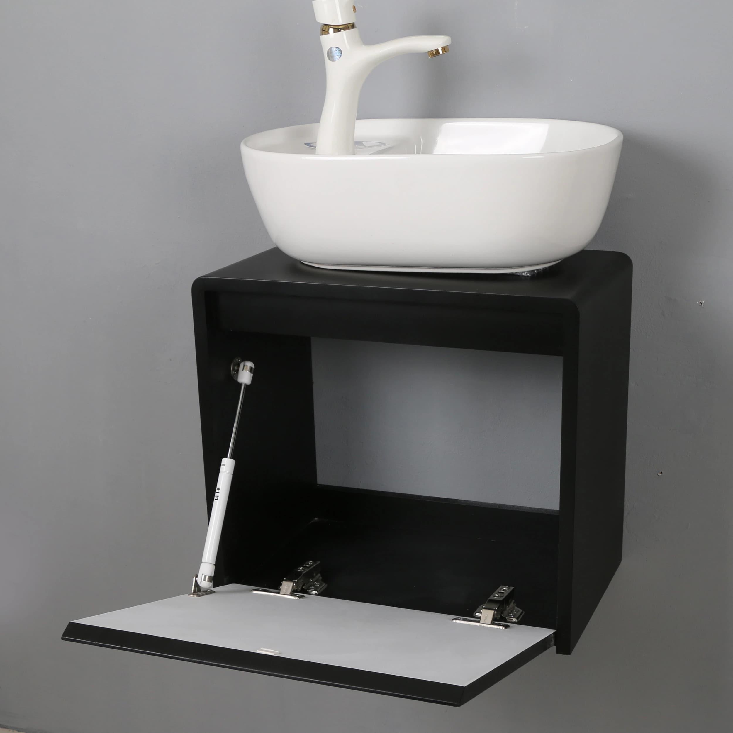 ست کابینت و روشویی دلفین مدل 2742-BL به همراه آینه — تصویر ۵