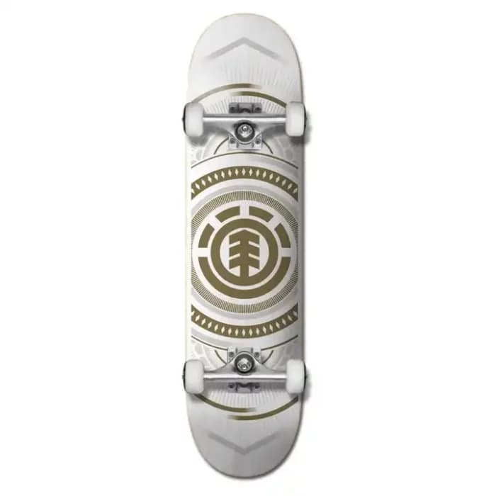 اسکیت برد کامل Element | طرح Hatched White Gold
