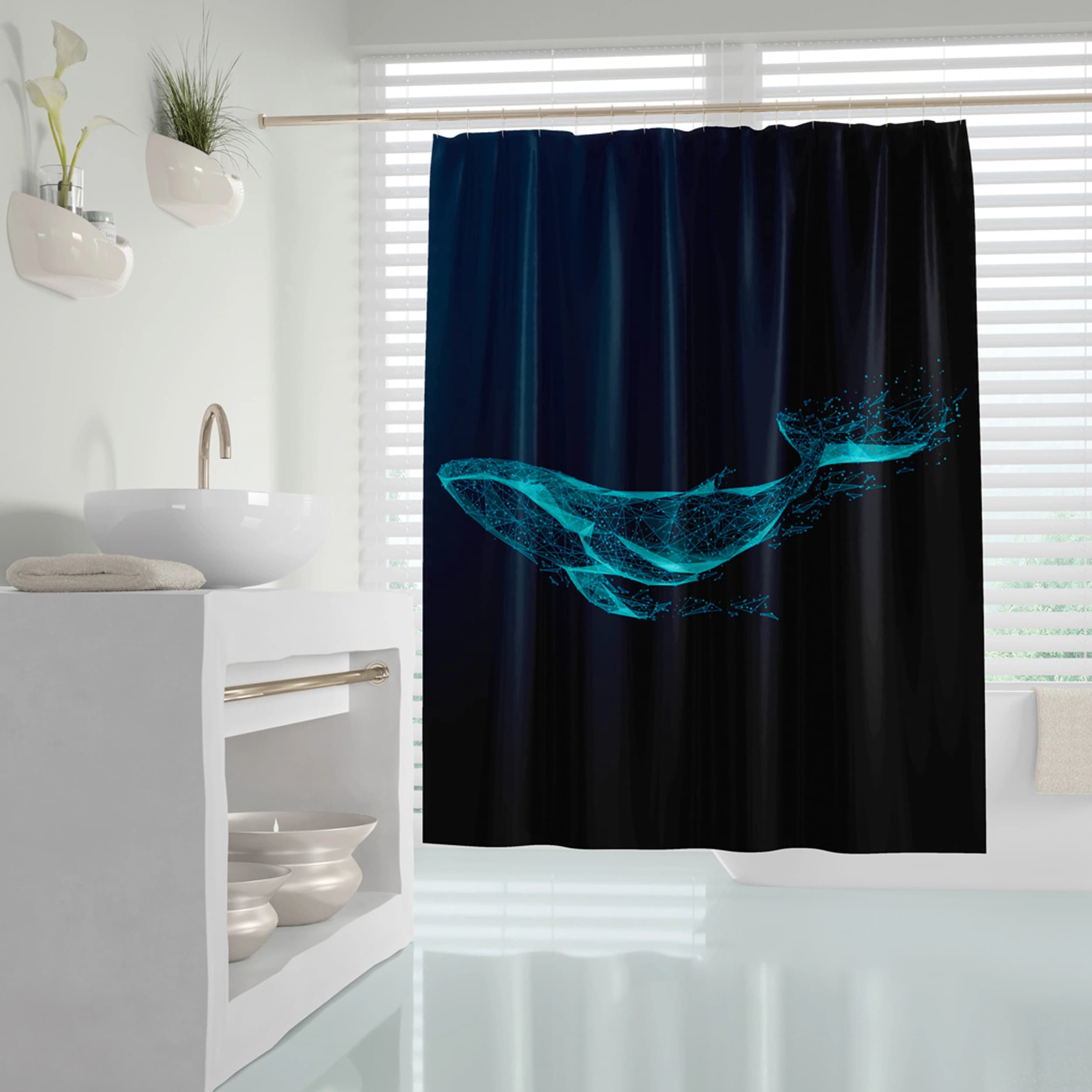پرده حمام دلفین مدل Phantom سایز 200×180 سانتی متر — تصویر ۴