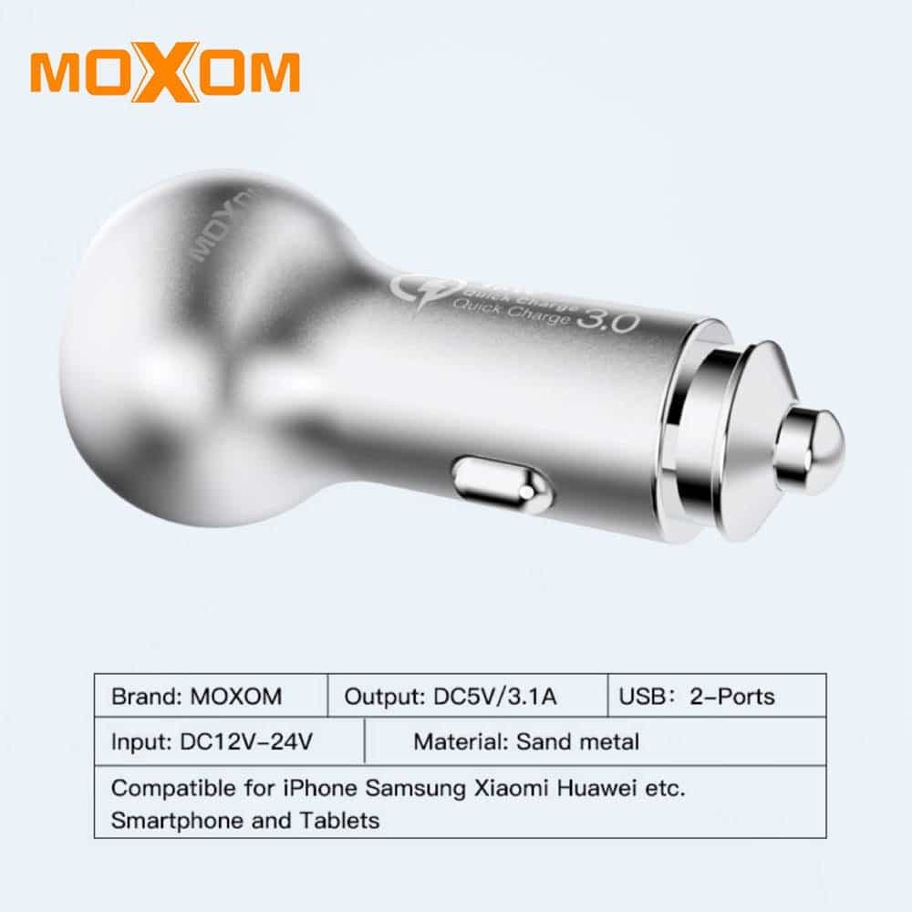 شارژر فندکی موکسوم مدل MOXOM MX-KC13 36W همراه کابل تایپ سی — تصویر ۴
