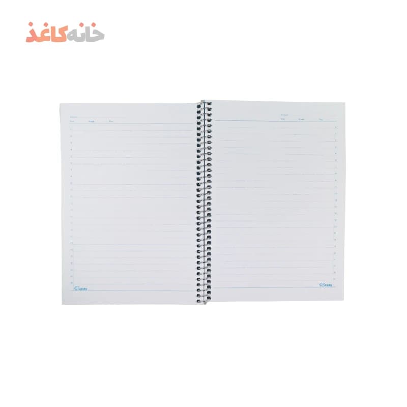 دفتر50برگ فنری طلقی ابی پررنگ ریحان — تصویر ۳
