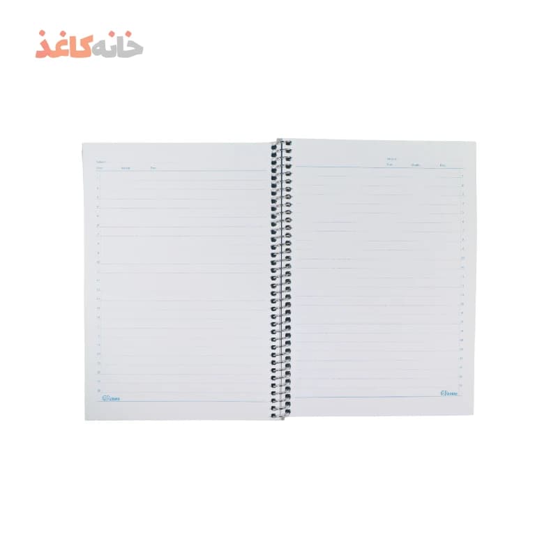 دفتر50برگ فنری طلقی سبز ریحان — تصویر ۳