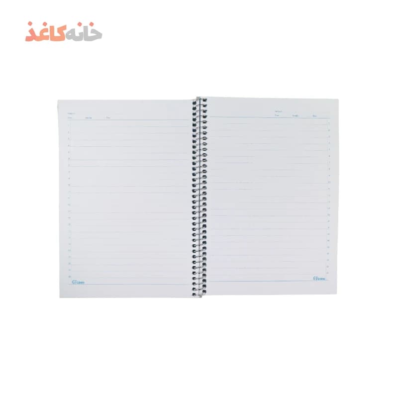 دفتر50برگ فنری طلقی قرمز ریحان — تصویر ۳