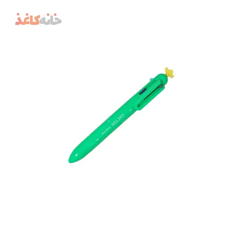 خودکار فشاری 6رنگ طرح کاکتوس