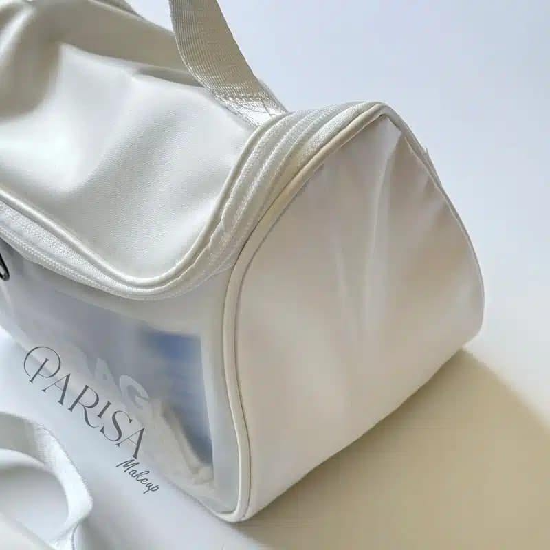 کیف آرایشی Washbag مدل چمدونی رنگ سفید — تصویر ۴
