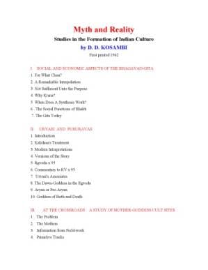 دانلود کتاب Myth and Reality – Studies in the Formation of Indian Culture
