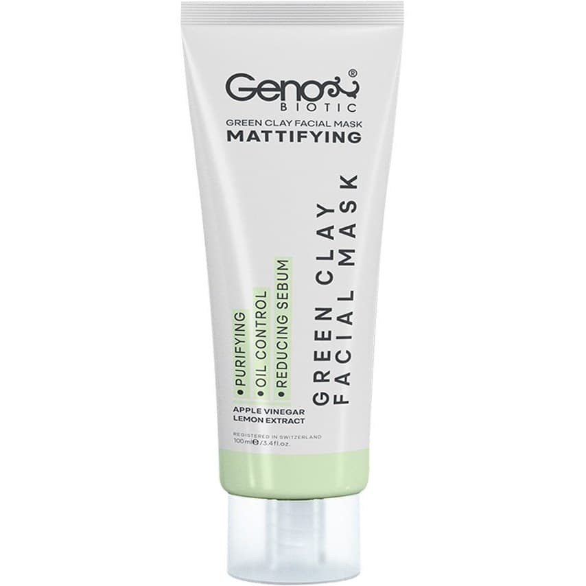 ماسک صورت ژنو بایوتیک مدل Green Clay حجم 100 میل