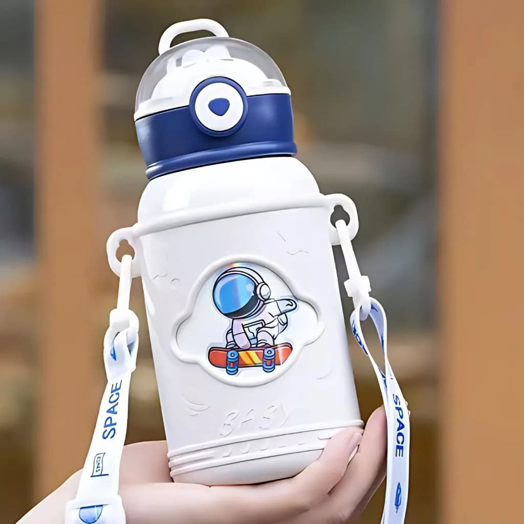 قمقمه کودک نی دار مدل کاور دار گنجایش 500ML کد H_238 — تصویر ۳