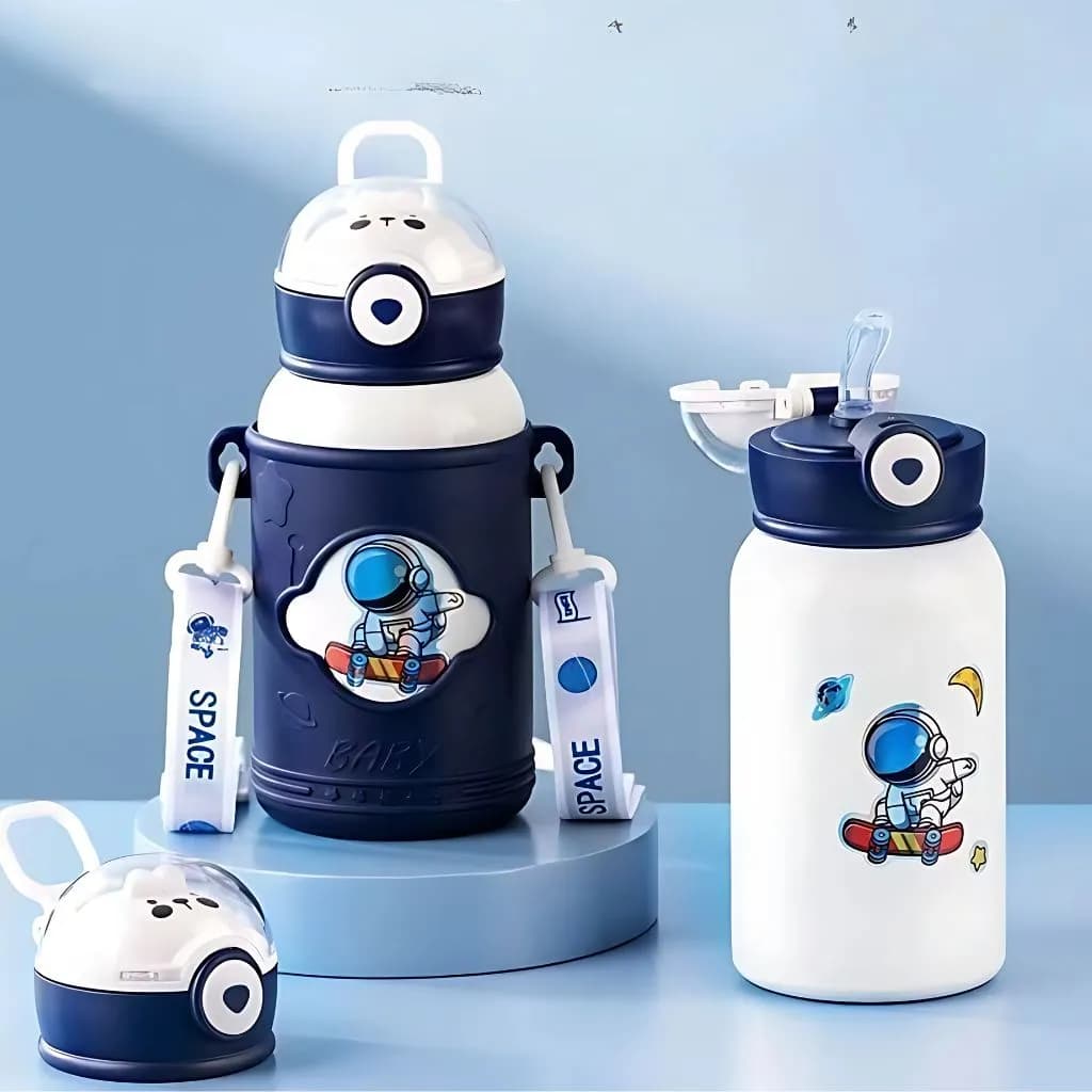 قمقمه کودک نی دار مدل کاور دار گنجایش 500ML کد H_238 — تصویر ۶