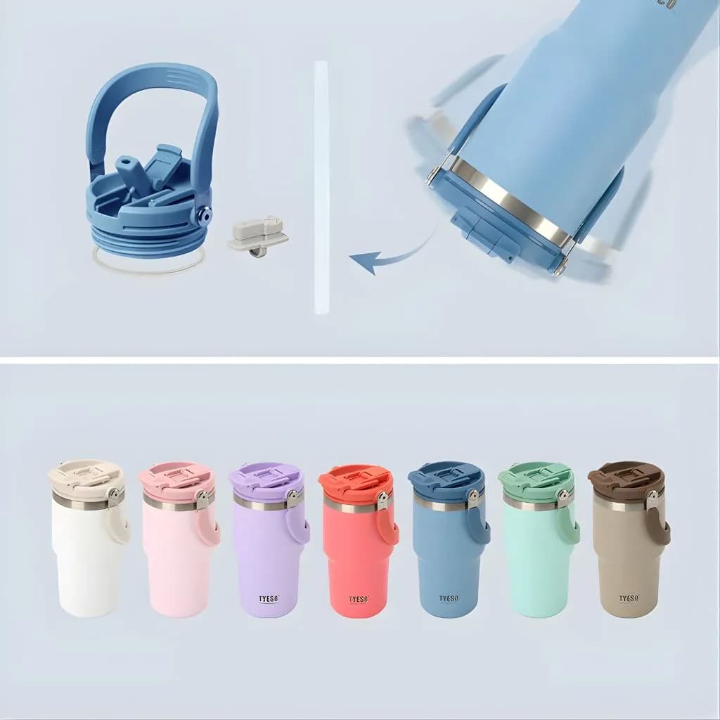تراول ماگ استیل دو حالته تایسو 1200Ml — تصویر ۳