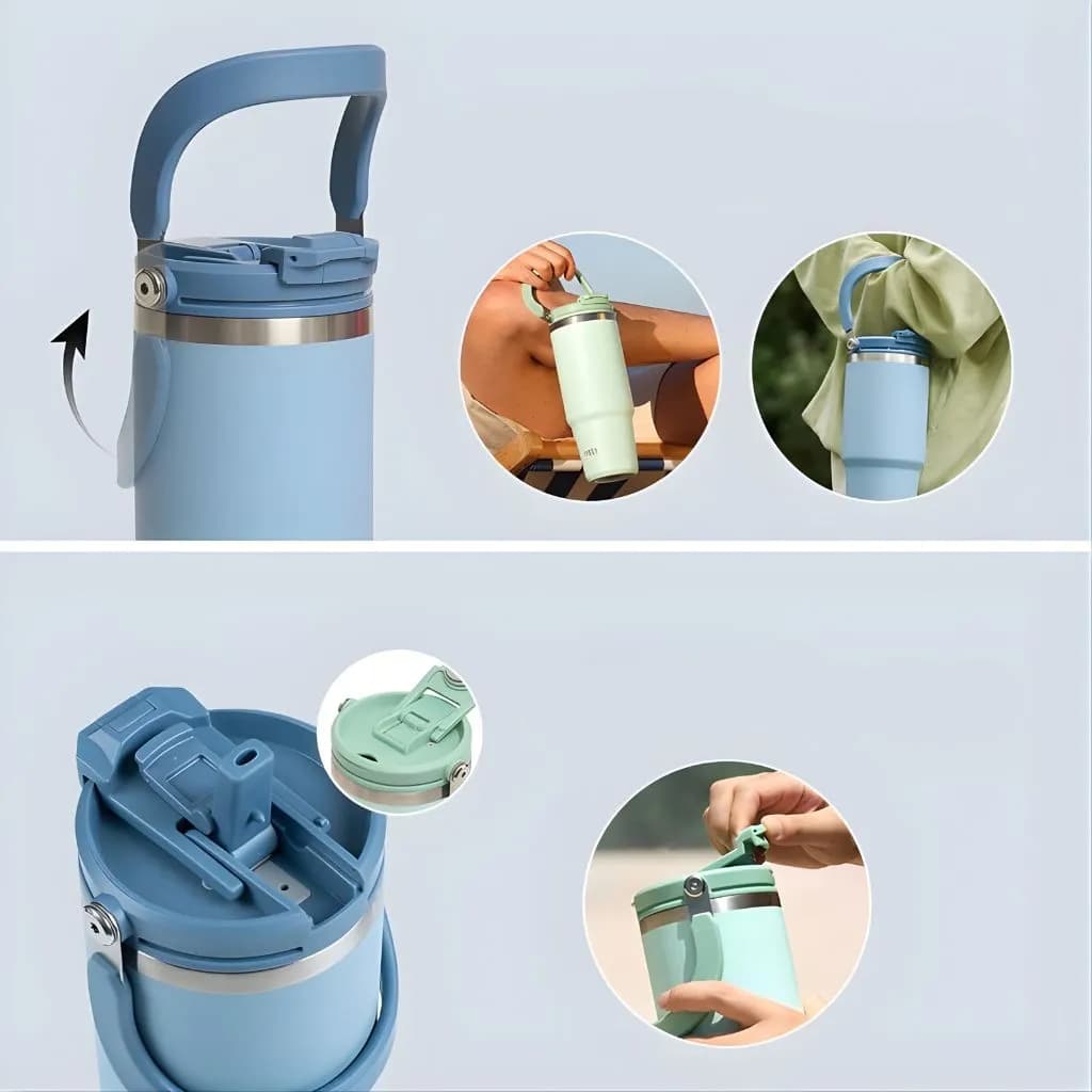 تراول ماگ استیل دو حالته تایسو 1200Ml — تصویر ۲