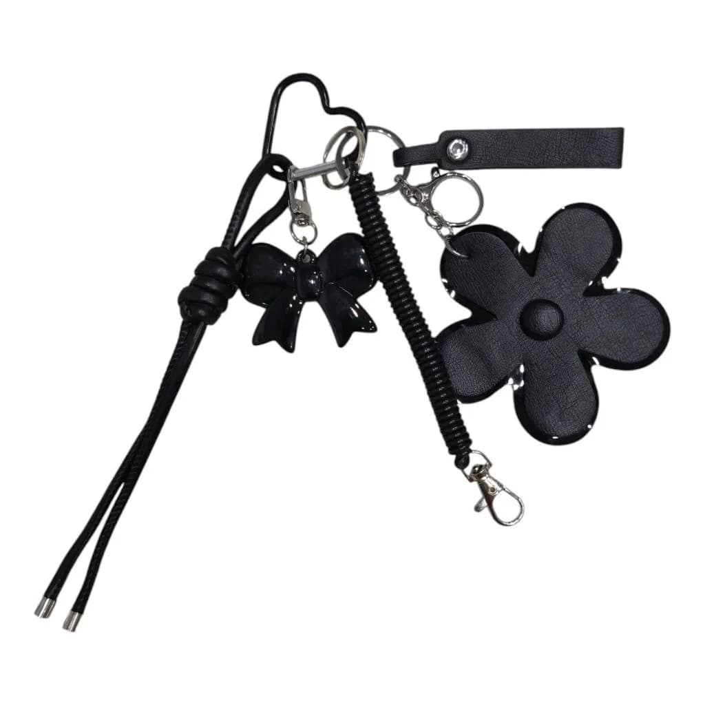 چارم بگ مدل گل مشکی (Charm Bag) آویز کیف دخترانه ترند