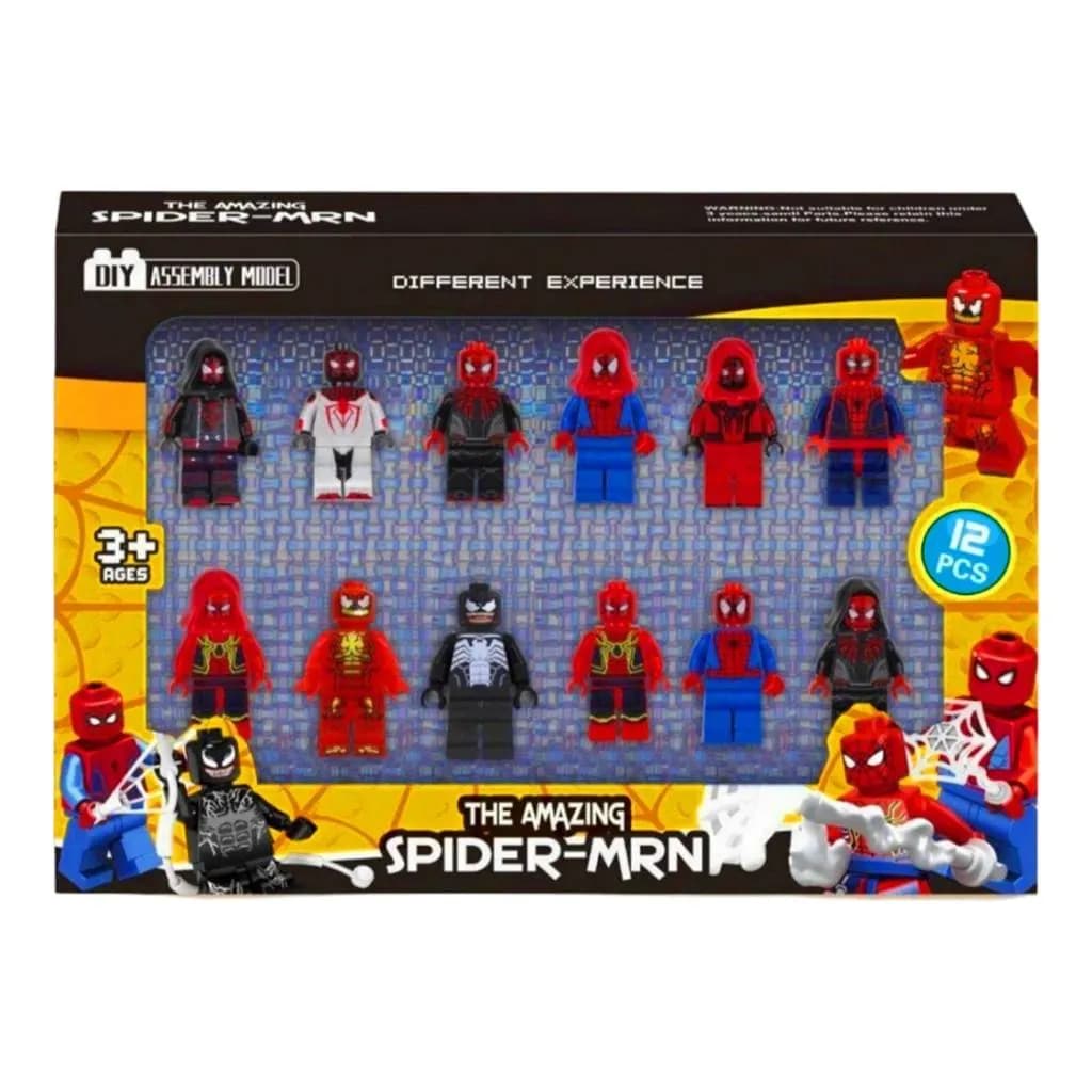 ست ۱۲ عددی مینی فیگور مرد عنکبوتی (Spider-Man)