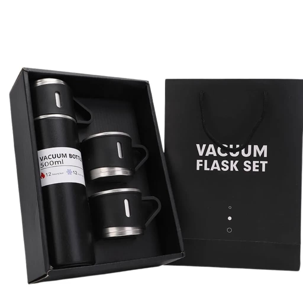 فلاسک سه کاپ کادویی مدل VACUUM BOTTLE گنجایش 500ml کد M211