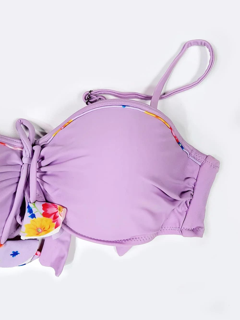 بیکینی مایو شنا دو تیکه زنانه کاپدار ضخیم برند شین ( shein ) فنردار و بنددار — تصویر ۳