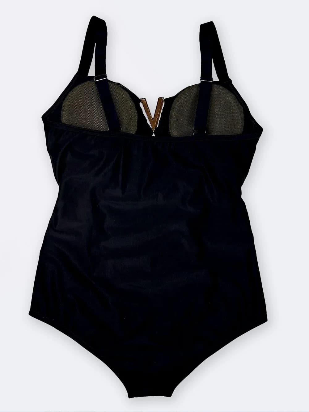 مایو اسلیپ زنانه شیک ، جدید و خاص طرح V برند شهره ( Shohreh ) مشکی رنگ — تصویر ۲