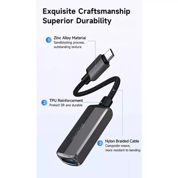 تبدیل otg تایپ سی به یو اس بی مک دودو مدل CA-2830 — تصویر ۲