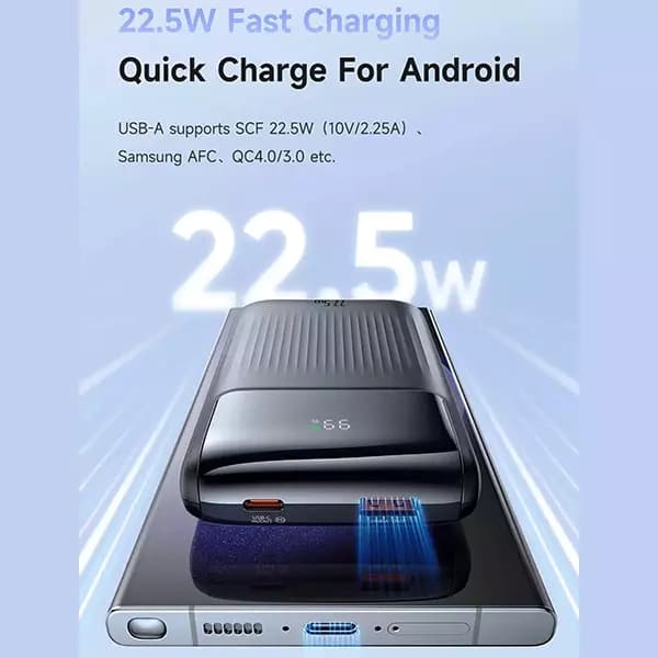 پاوربانک تایپ سی و لایتنینگ 22.5 وات 10000 مک دودو مدل MC-024 — تصویر ۵